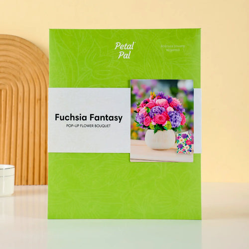 Fuchsia fantasy pop-up boeket