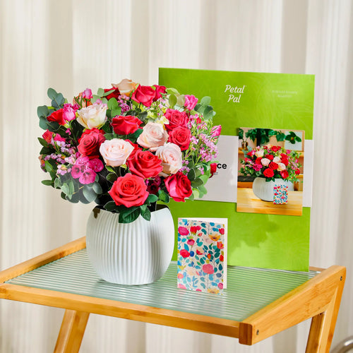 Rosy Radiance Pop-Up Bouquet