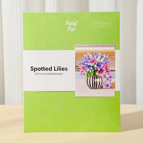 Gevlekte lelies pop-up boeket