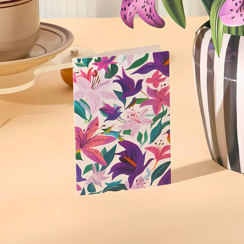 Gevlekte lelies pop-up boeket