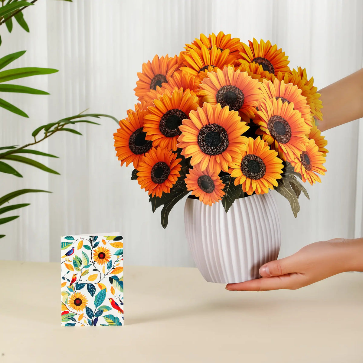 Sunflower-Smiles-paper-pop-up-bouquet-of-golden-sunflowers-—-PetalPal